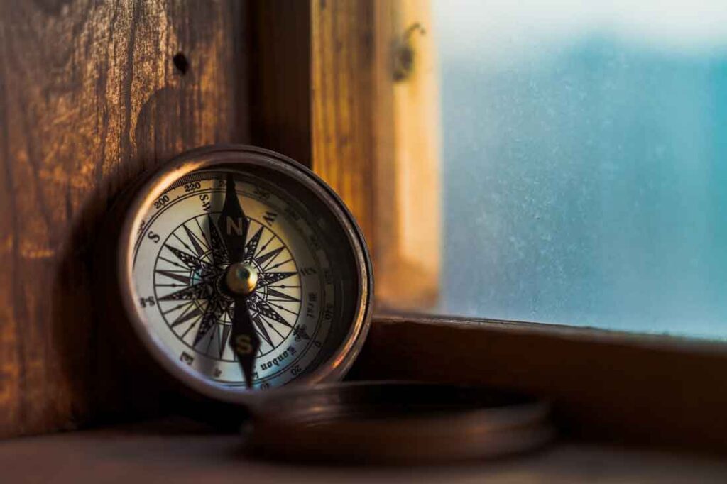 The experience of samadhi will guide you to your purpose in life, in fact it is the ultimate purpose of human life. Image of a compass.